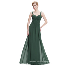 Starzz милая рукавов темно-зеленый шифон длинное вечернее платье ST000065-4